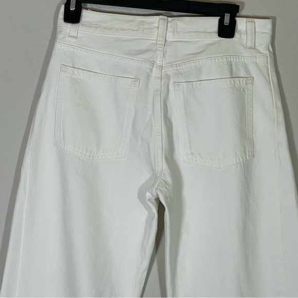 Madewell NWT Pieced Barrel Leg Jeans Size 25 Tile White Mid Rise w/ Rigid Denim - Picture 14 of 16